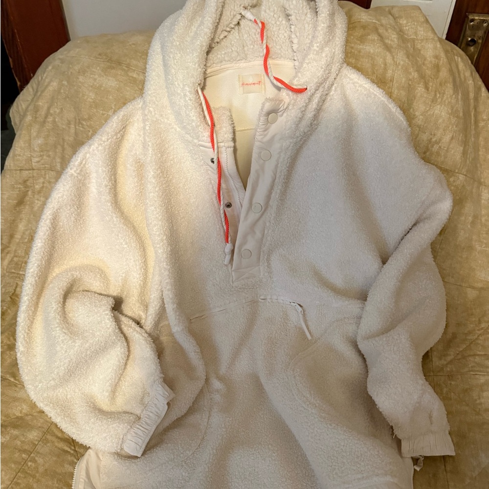 Free people movement  Cream Fleece Hoodie